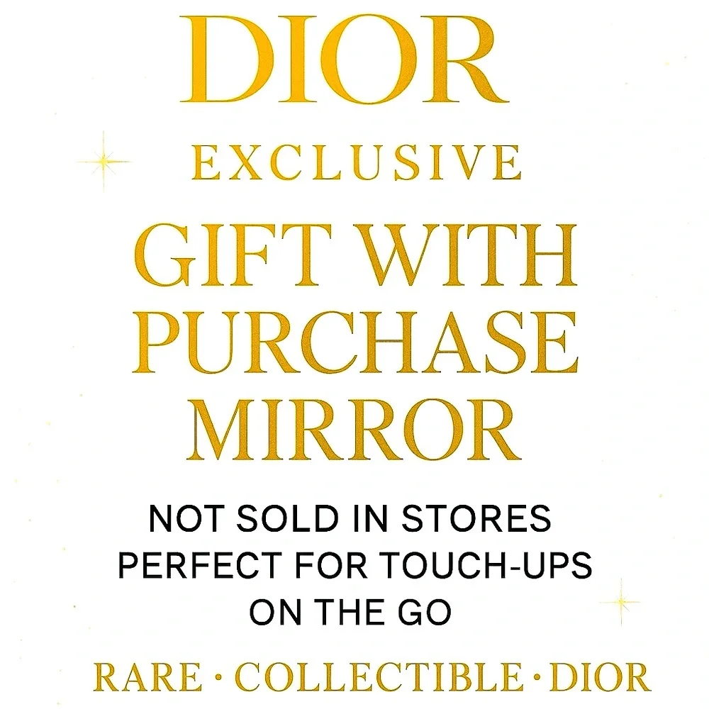Christian Dior Gold Compact Mirror Dual Compact Mirror Heavy Metal Travel